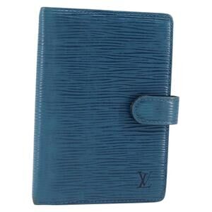 LOUIS VUITTON Epi Agenda PM Day Planner Cover Blue R20055 LV Auth 153406